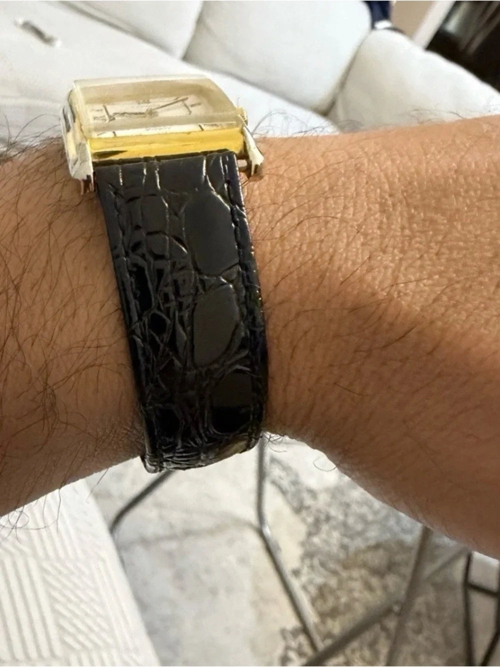 Vintage Aramis Quartz Tank Watch - Gold Plated Roman Numeral Dress Unisex Watch